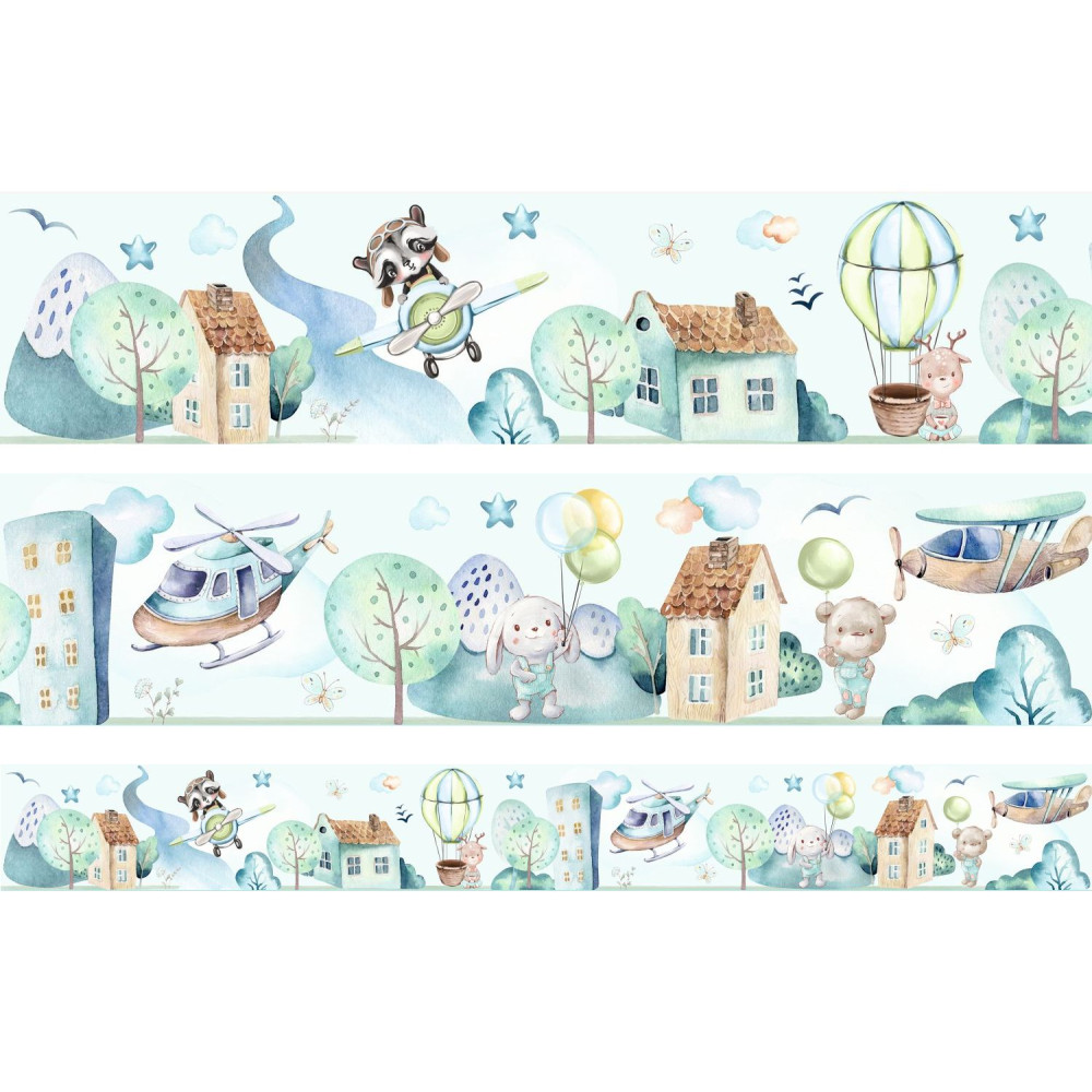 "Boy's World" prémium öntapadós bordűr | 5 méter x 14 cm