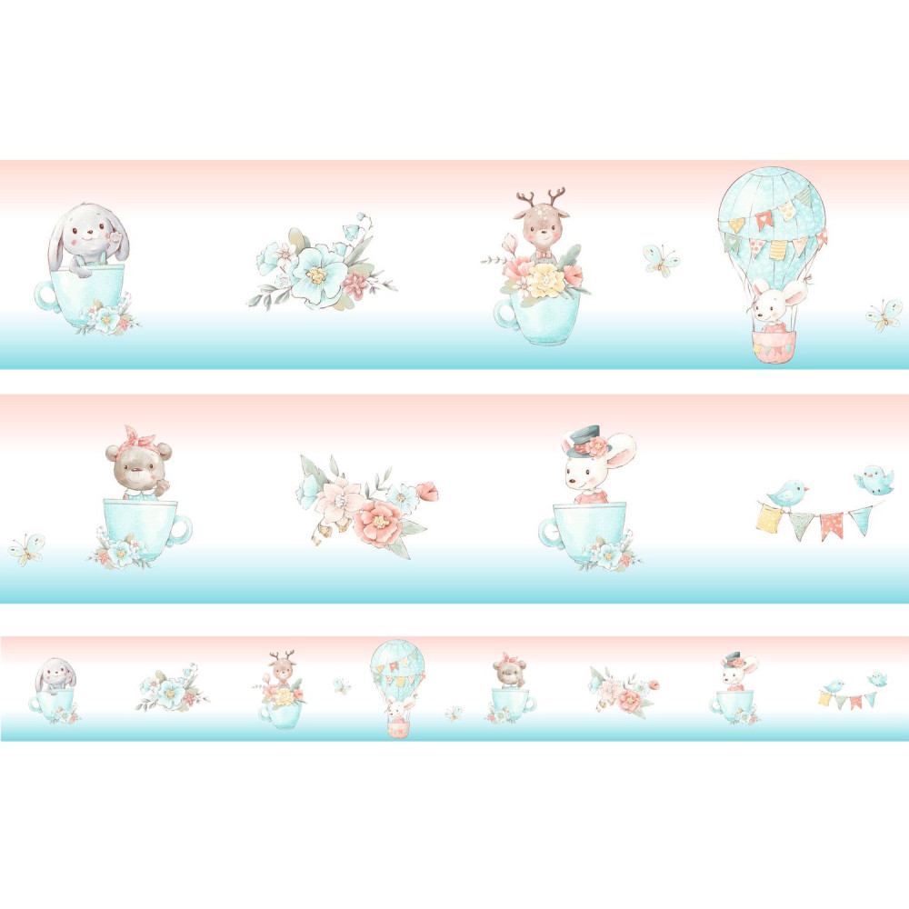 "Friends & Peace" prémium bordűr - színátmenetes | 5 méter x 14 cm