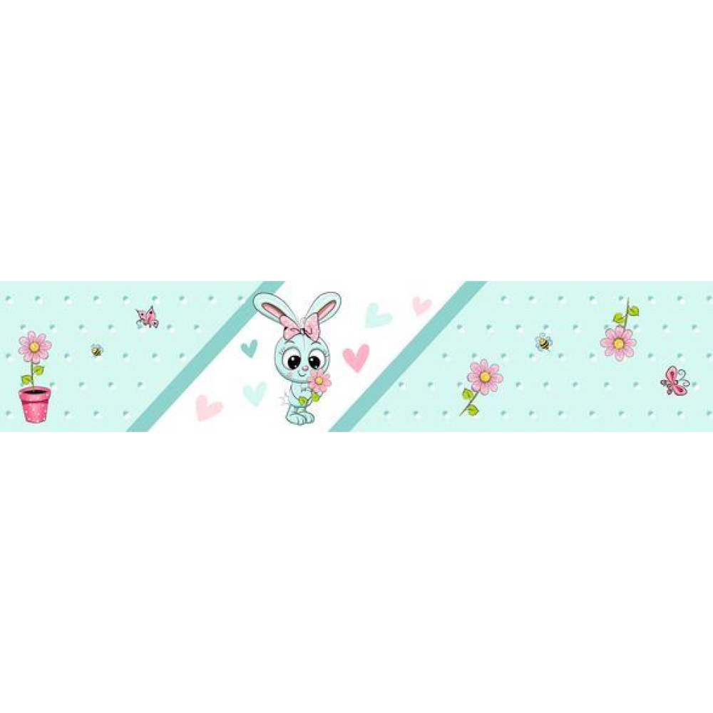 Nyuszis bordűr, mentazöld Nyuszis bordűr, mentazöld