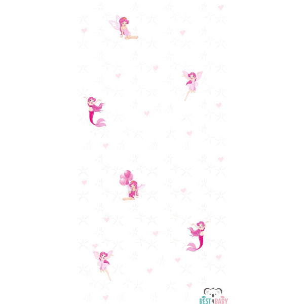 Pink tündérek lány tapéta, fehér
