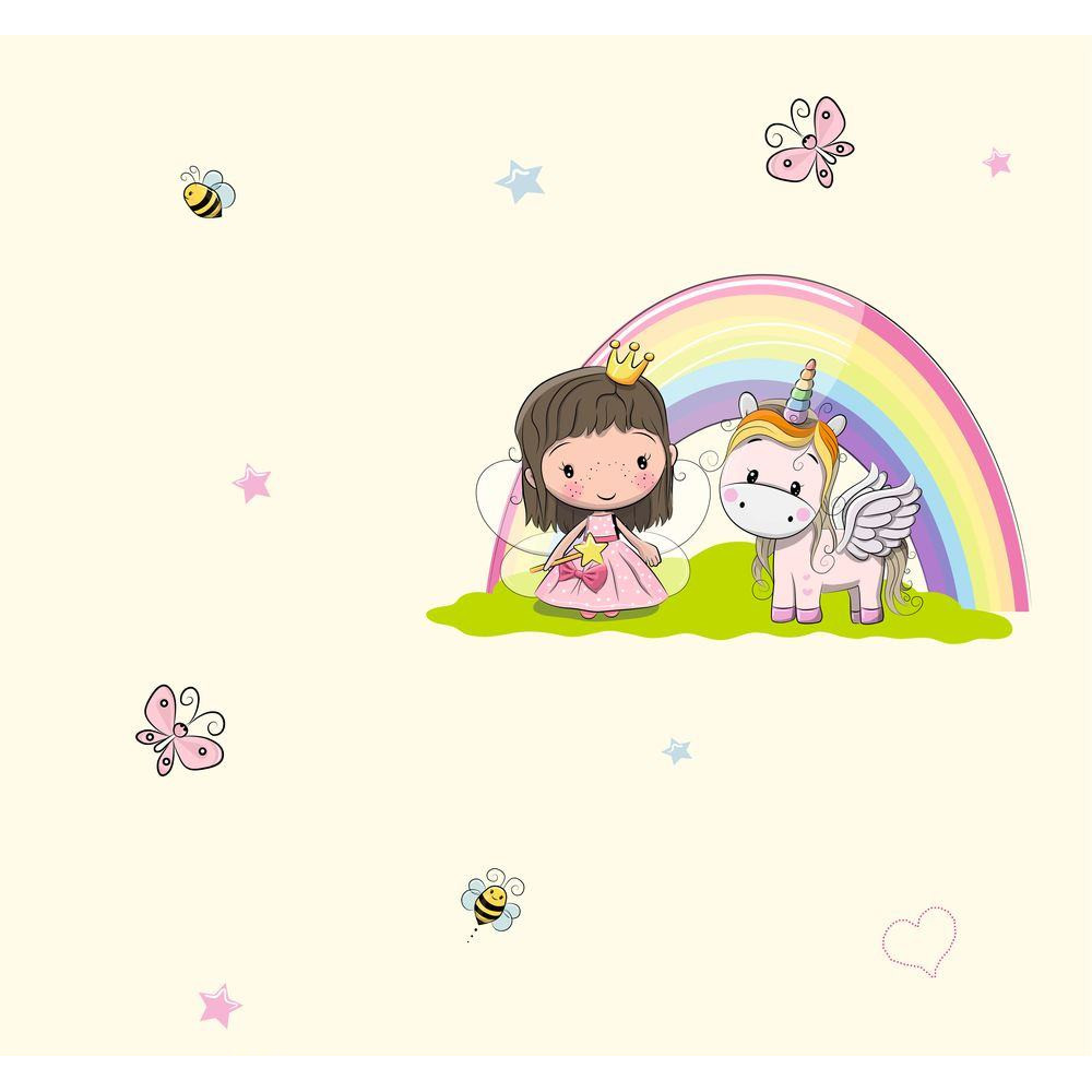 Egyszarvú, királylány tapéta, fehér Egyszarvú, királylány tapéta, fehér