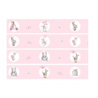"Bunny Love" rózsaszín prémium bordűr | 5 méter x 14 cm